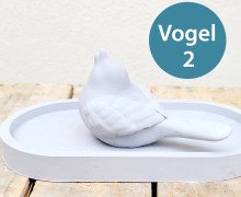 Silikon - Gießform - Kleiner Vogel - sitzend - geöffneter Schnabel - Vogel 2 - vielfältig nutzbar