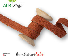 Hoodiekordel - Flachkordel - Cord Me - 20mm - Queens United - Uni - Hamburger Liebe - Rostorange