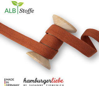 Hoodiekordel - Flachkordel - Cord Me - 20mm - Queens United - Uni - Hamburger Liebe - Rostorange