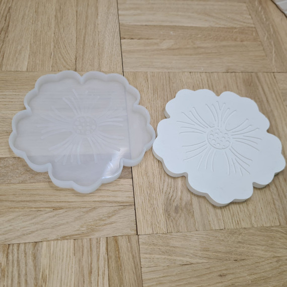 Silikon - Gießform - Untersetzer - Deko - Blüte - Klein - vielfältig nutzbar