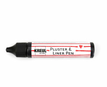 1 3D-Effektfarbstift - Pluster & Liner Pen - Feine Malspitze - 29ml - KREUL - Schwarz (49819)