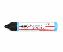 1 3D-Effektfarbstift - Pluster & Liner Pen - Feine Malspitze - 29ml - KREUL - Himmelblau (49811)