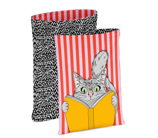 DIY-NÄHSET - Buchtasche - I Am A Booklover - Cat - Cherry Picking - Softshell - abby and amy