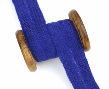 1 Meter Einfassband - Wolltresse - Falztresse - 30mm - Uni - Blau