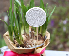 Silikon - Gießform - Blumenstecker - Anhänger - Deko - Muster - Nr. 14 - vielfältig nutzbar