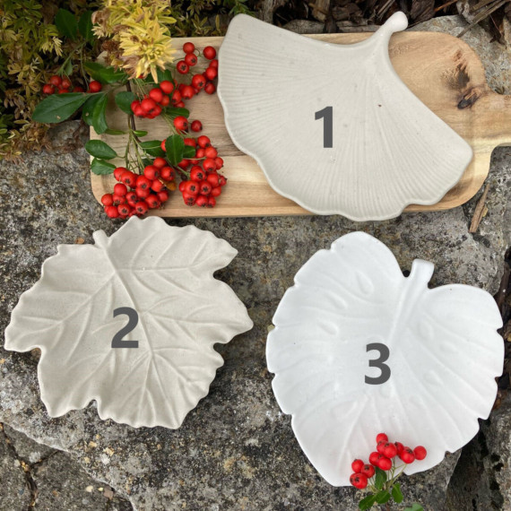 Silikon - Gießform - Blattschale - Flach - Blatt - Ginkgo - Nr.1 - vielfältig nutzbar
