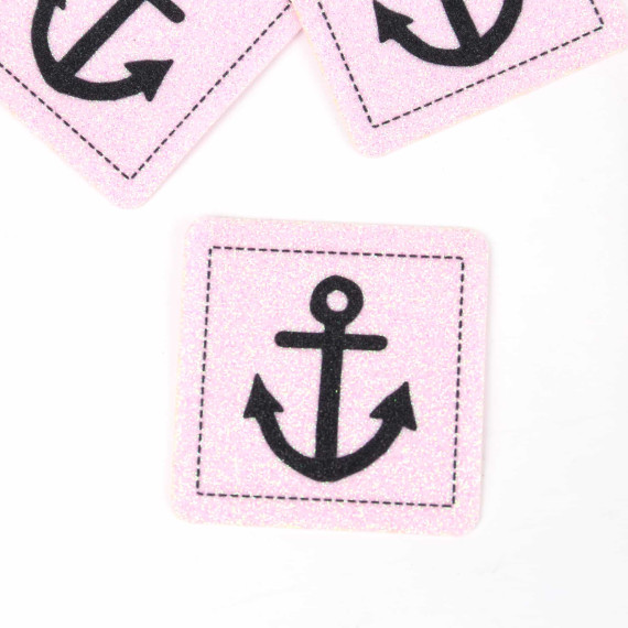 1 XXL GLITZERLABEL - Rosa - Anker