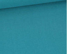 Baumwolle - Webware - Leinenoptik - Sandwashed - Uni - Flaschengrün