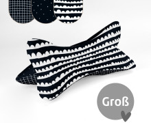 DIY-Nähset - Leseknochen - Groß - Pattern Play - Schwarz - Velvet - abby and amy