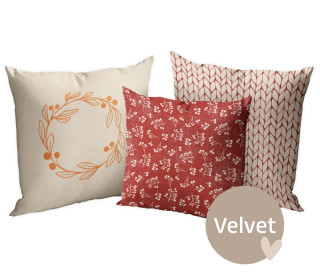 Kissenstoff - DIY - Kissen-Set - Weihnachtswunder - Winterbeeren - Lausemia Design Studio - Velvet - abby and amy