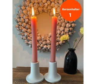 Silikon - Gießform - schlichter Kerzenständer - für Stabkerzen - Reagenzglas-Vase - Kerzenhalter 1 - vielfältig nutzbar