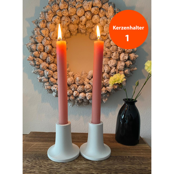 Silikon - Gießform - schlichter Kerzenständer - für Stabkerzen - Reagenzglas-Vase - Kerzenhalter 1 - vielfältig nutzbar
