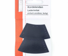 2 Kordelenden - Lederimitat - Veno - Dunkelblau