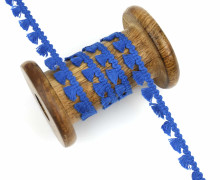 1 Meter Fransenband - Fransenborte - Baumwolle - 1cm - Royalblau