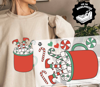 Onkel Bo's Bügelbilder - DIN A4 - Elfenbecher - BIG - Weihnachten
