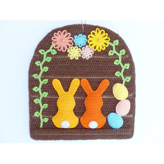 Häkelanleitung Türschild Ostern