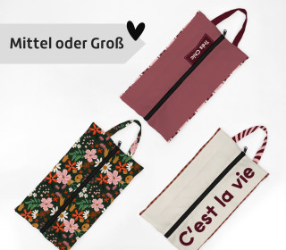 DIY-Nähset - 3 Schuhbeutel - Très Chic - GRÖSSENAUSWAHL - Outdoorstoff - abby and amy