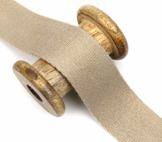 1m weiches Gurtband - 40mm - Beige