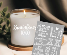 Rub-On Sticker - Ho Ho Hol mir den Glühwein - Weiß - Tante Henni Rub-Ons - vielfältig nutzbar