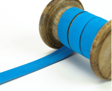 1 Meter Gummiband - Uni - 15mm - Cyanblau