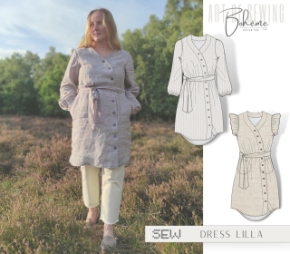 A-Linien Kleid | EU32-52 | Lilla W1216 | Bohème Design
