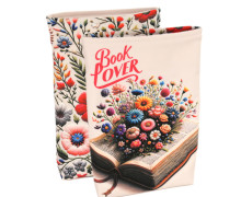 DIY-NÄHSET - Buchtasche -  Book Lover - Gestickte Blumen - Softshell - abby and amy