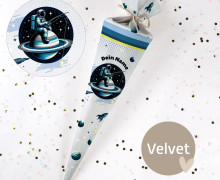 DIY-Nähset Schultüte - Fishing For Galaxies - Velvet - zum selber Nähen