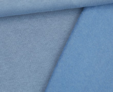 Kuschelsweat Light - Uni - Taubenblau Hell - Sweat Angeraut 