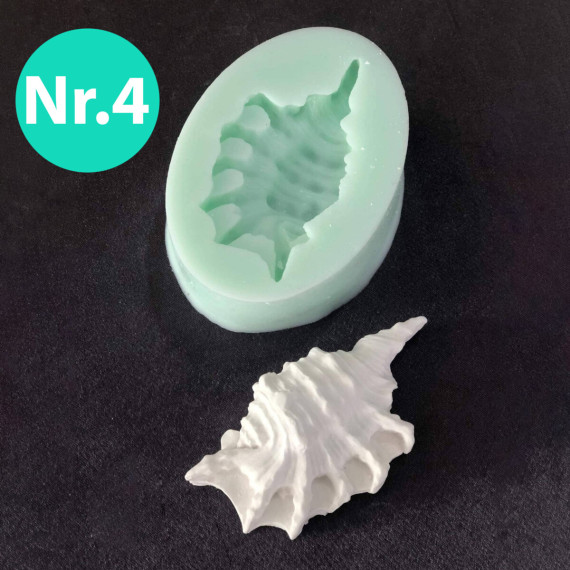 Silikon - Gießform - Muschel - Maritim - Trompetenschnecke - Nr.4 - vielfältig nutzbar