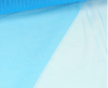 Feiner Tüllstoff - Nylon - uni - Cyanblau