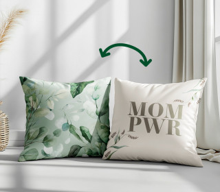 Genähtes Kissen inkl. Inlet - Mama - Zuhause - MOM PWR - Mein Hanseherz