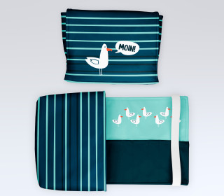 DIY-Nähset - Buch-Organizer - Maritim - Möwe - Softshell - abby and amy