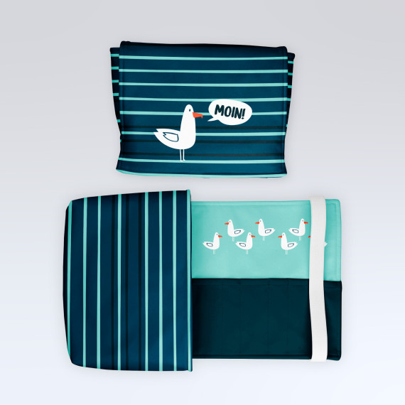 DIY-Nähset - Buch-Organizer - Maritim - Möwe - Softshell - abby and amy