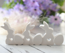 Silikon - Gießform - Herzige Osterhasen mit Ostereiern - vielfältig nutzbar
