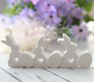 Silikon - Gießform - Herzige Osterhasen mit Ostereiern - vielfältig nutzbar
