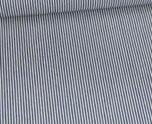 Jeans - Jeansstoff - Weiße Streifen - Leicht Elastisch - Stahlblau