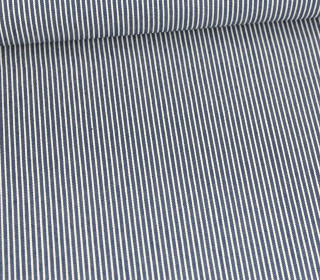 Jeans - Jeansstoff - Weiße Streifen - Leicht Elastisch - Stahlblau