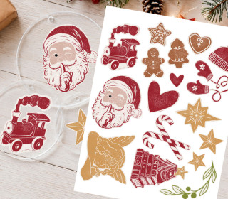 Rub-On Sticker - Weihnachtswunder - Lausemia Design Studio - Tante Henni Rubon - vielfältig nutzbar