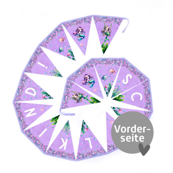 DIY - Wimpelkette - Schulkind - Dreamy Mermaid - Velvet - abby and amy