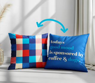 Genähtes Kissen inkl. Inlet - Wiener Dogs - Good Mood - Blau - Hamburger Liebe - Mein Hanseherz