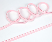 1 Meter elastisches Paspelband/Biesenband - Matt mit Glanzkante - Babyrosa