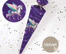 DIY-Nähset Schultüte - Alicorn Addison - Velvet - zum selber Nähen