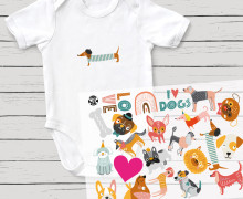 Onkel Bo's Bügelbilder - DIN A4 - I love dogs