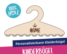 1 personalisierbarer Kleiderbügel - Kinderbügel