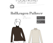Schnittmuster - Rollkragen Pullover - Damen - 32-58 - Fadenkäfer