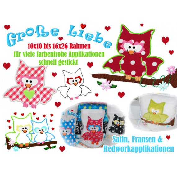 Stickdatei - Große Liebe Eulchen