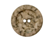 1 Polyesterknopf - Rund - 18mm -  2-Loch - Batik-Optik - Olivgrün