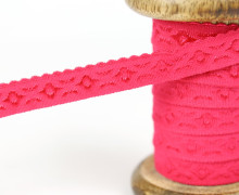 1m elastisches Schrägband  - Jacquard - 12mm - Magenta