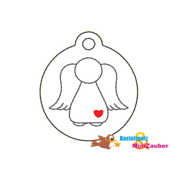 Stickdatei - ITH - Anhänger Engel
