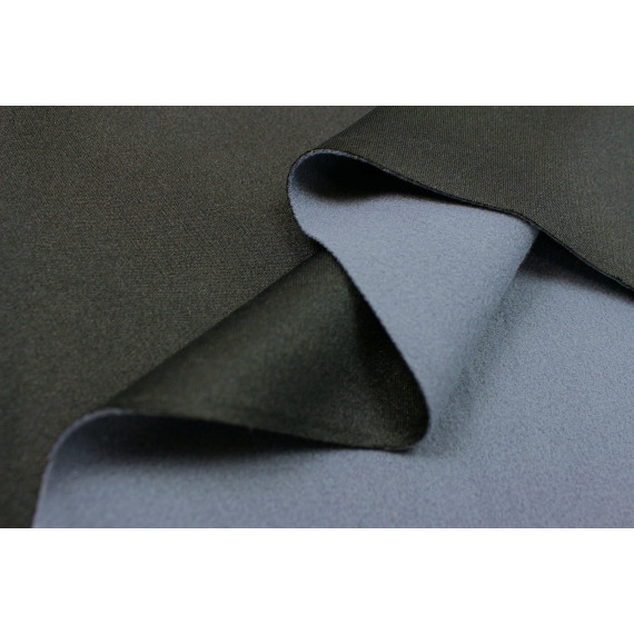 Funktionsfleece - Double Face - Schwarz/Grau